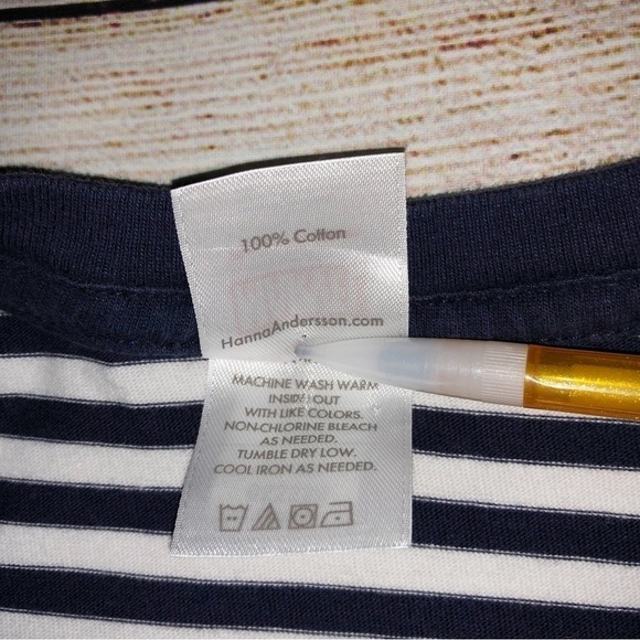 Hanna Andersson Marvel Blue and White Stripe Captain America T-shirt Size 12 - Picture 5 of 6